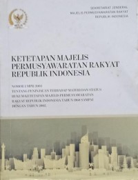Image of Ketetapan Majelis Permusyawaratan Rakyat Republik Indonesia