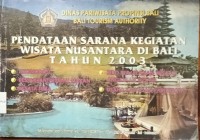Image of Pendataan Sarana Kegiatan Wisata Nusantara di Bali Tahun 2003