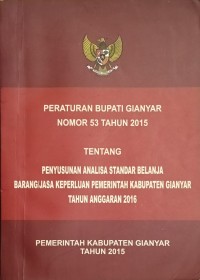 Image of Peraturan Bupati Gianyar No 53 Tahun 2015