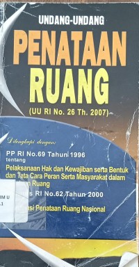 Image of Undang-Undang Penataan Ruang